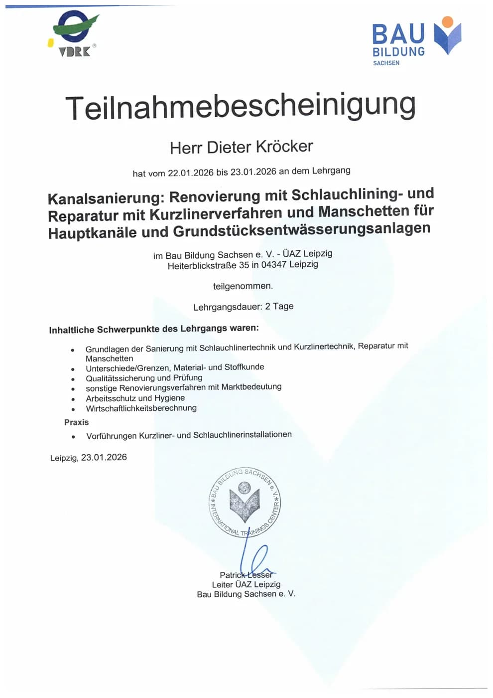 Zertifikat der Kaseo GmbH